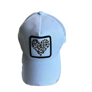 New Leopard print heart cap